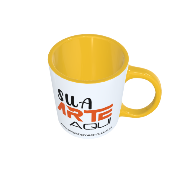 Caneca personalizada amarela