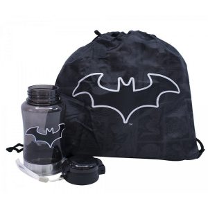 Garrafa plástico com mochila Batman
