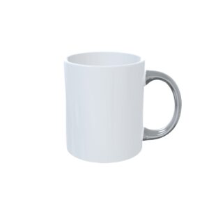 Caneca personalizada branca com alça cromada